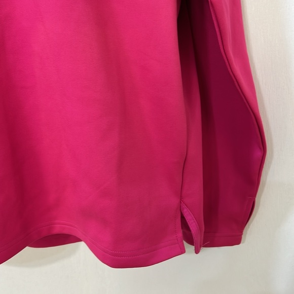 POPPI WOMENS 1/4 ZIP SWEATSHIRT PINK PULLOVER MEDIUM - Picture 7 of 9